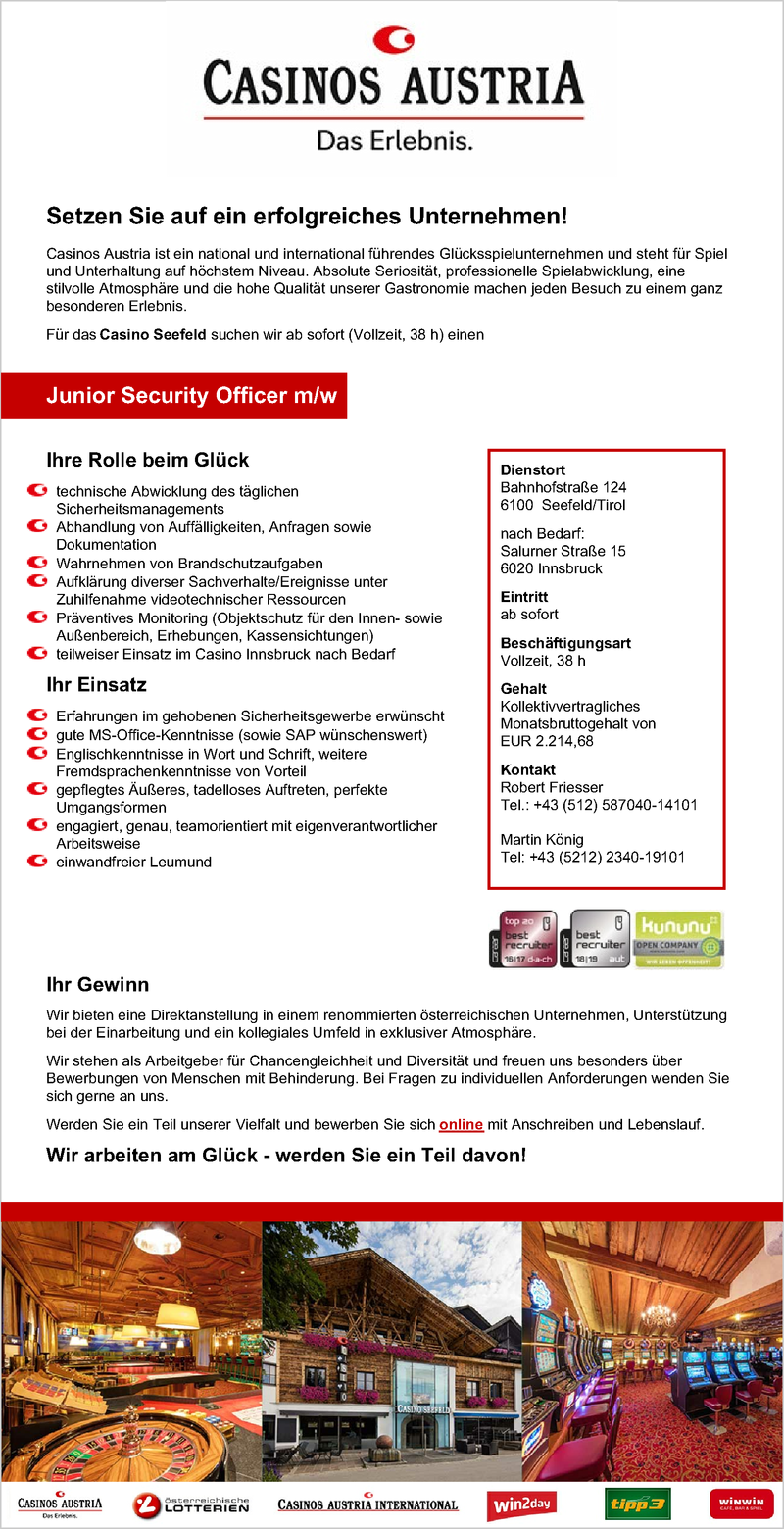 Junior Security Officer (m/w)