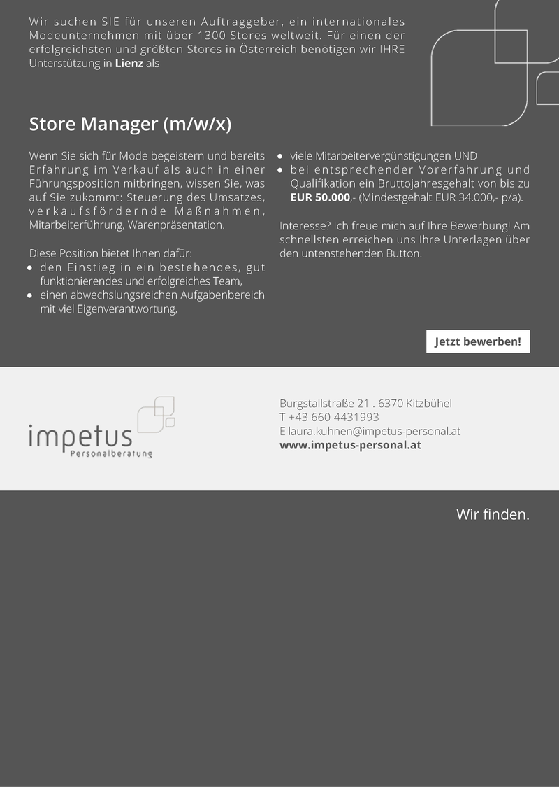 Store Manager (m/w/x) 