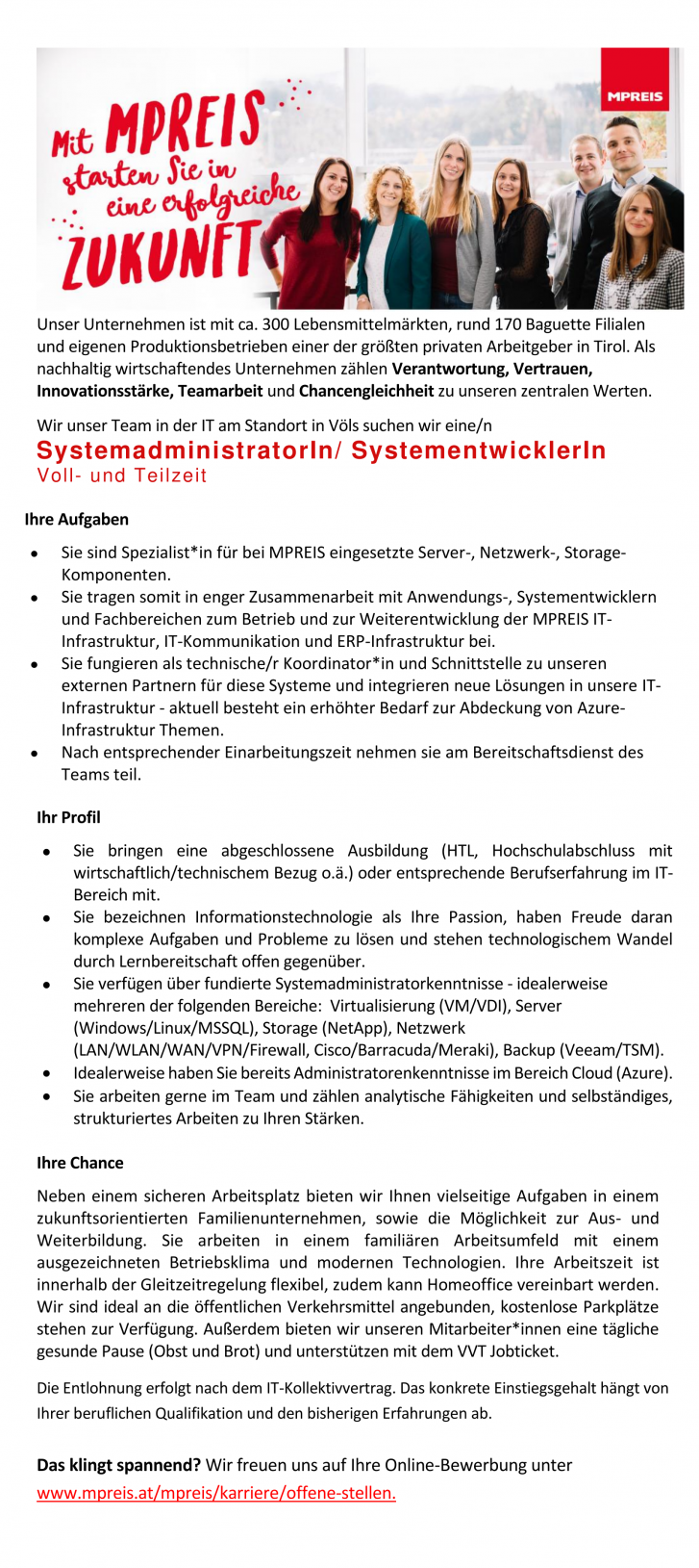 Systementwickler*in / Systemadministrator*in