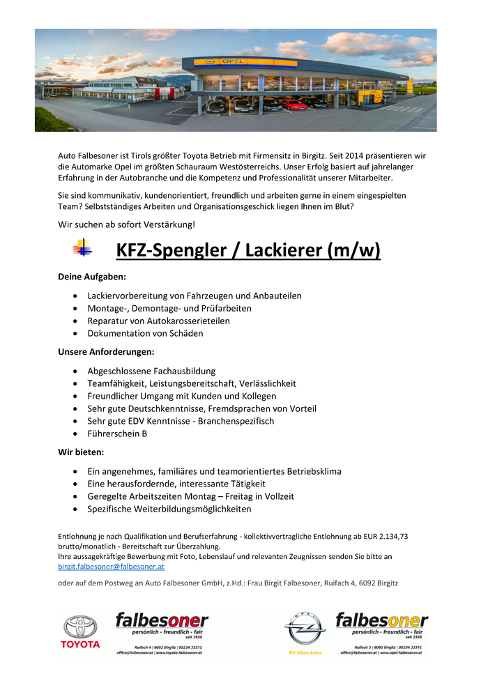 KFZ-Spengler / Lackierer (m/w)