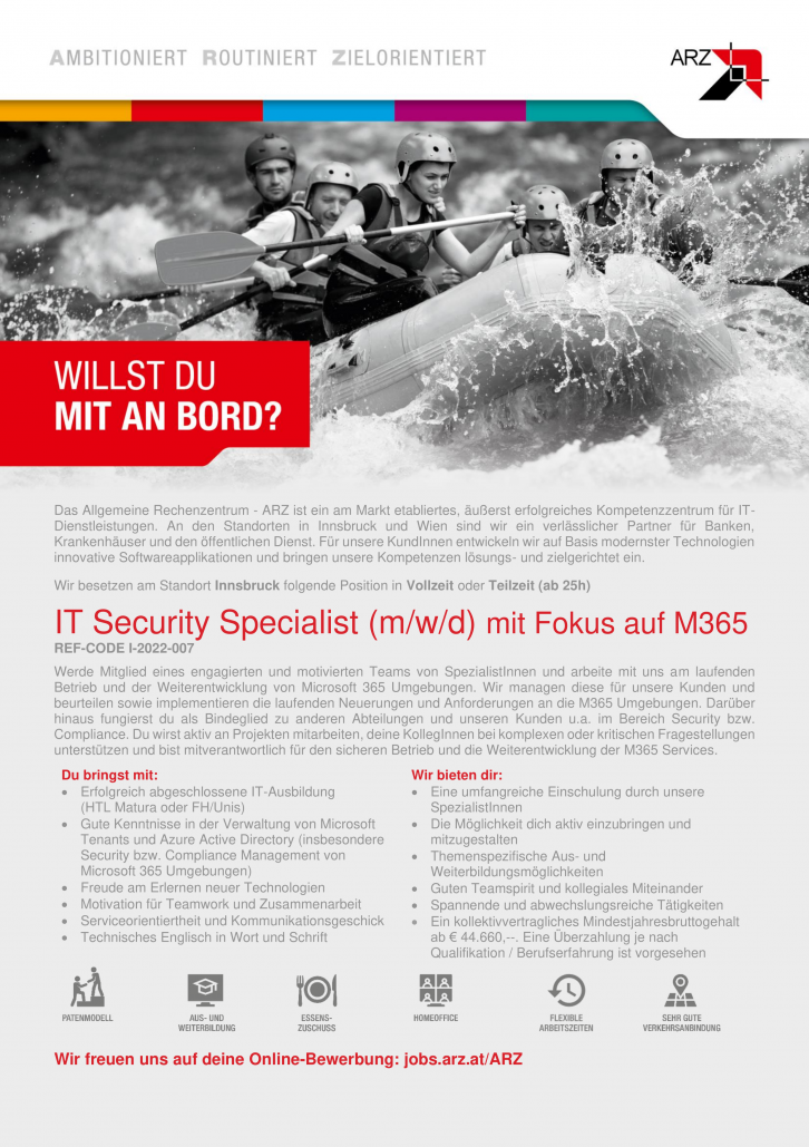 IT Security Specialist (m/w/d) mit Fokus auf M365 REF-CODE I-2022-007