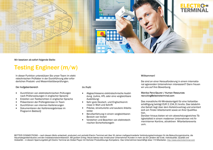 Testing Engineer (m/w)