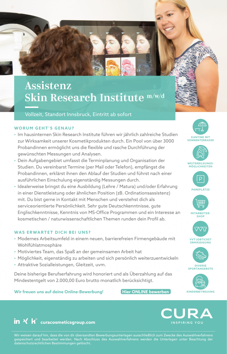 Assistenz Skin Research Institute m/w/d