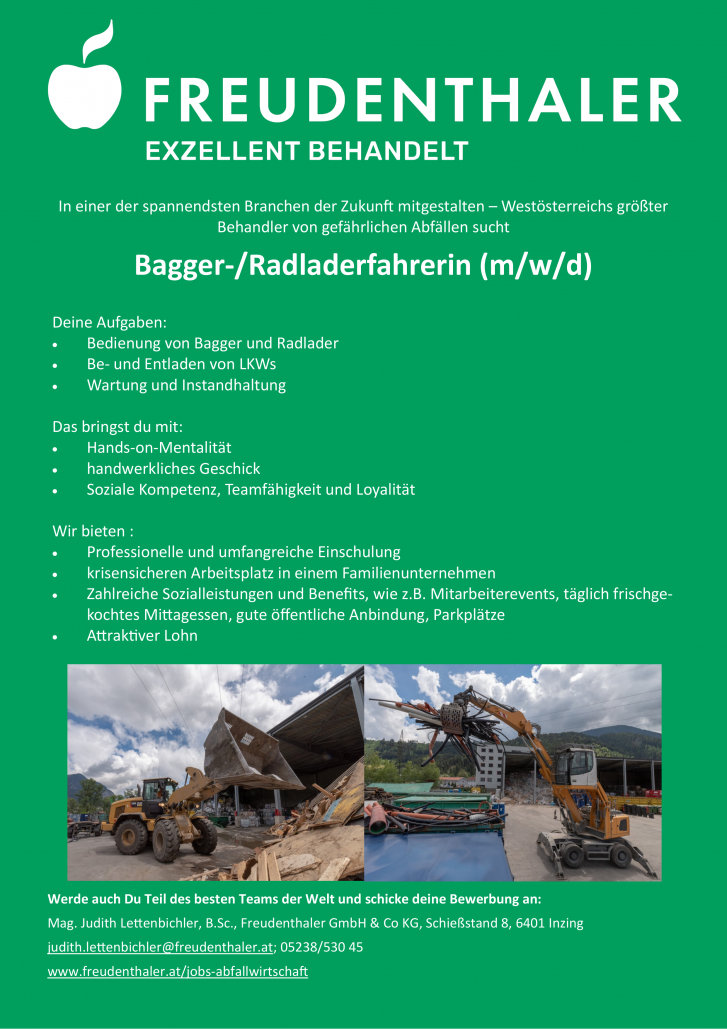 Bagger-/Radladerfahrerin (m/w/d)