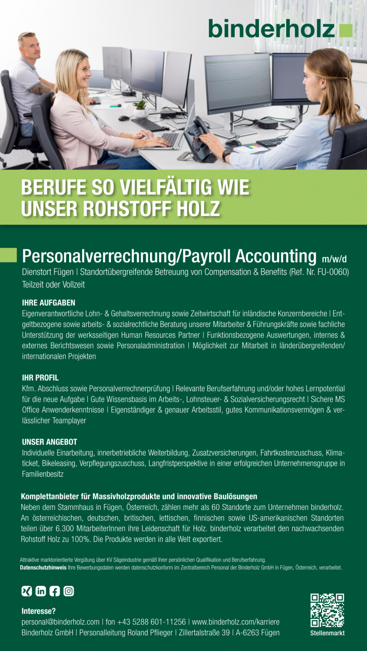 Personalverrechnung / Payroll Accounting m/w/d