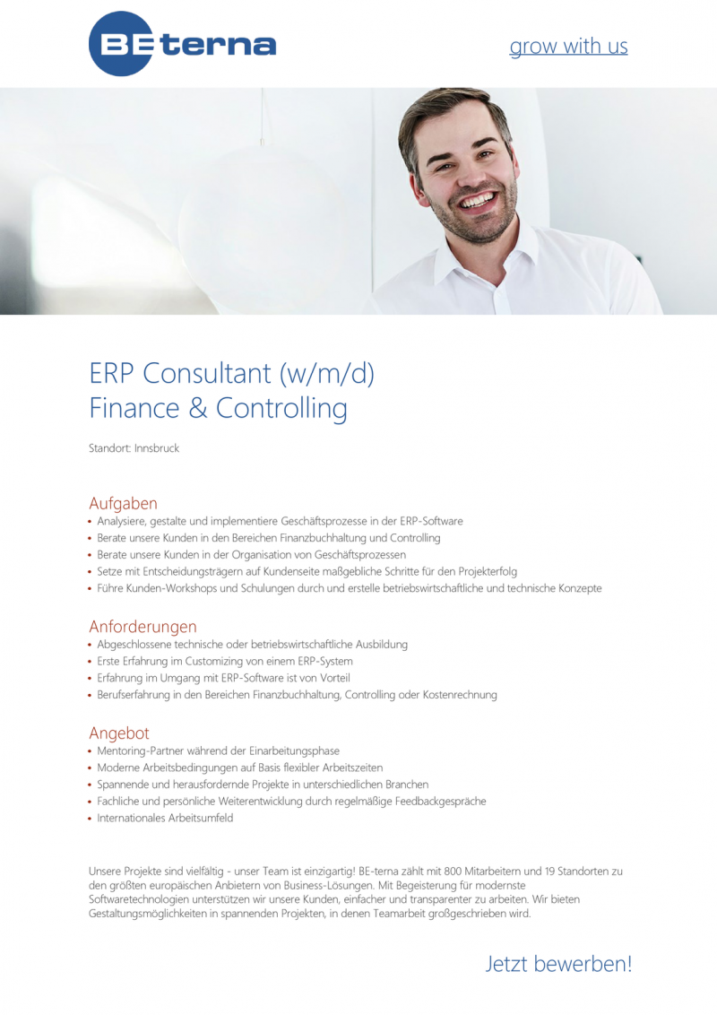 ERP Consultant Finance & Controlling (w/m/d)