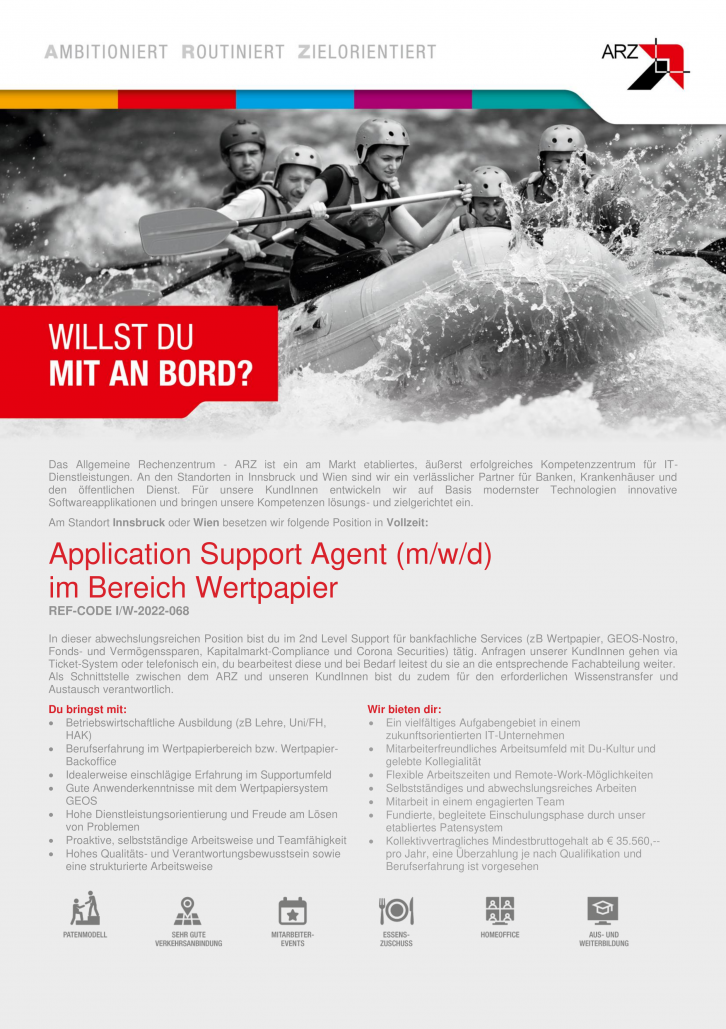 Application Support Agent im Bereich Wertpapier (m/w/d) REF-CODE I/W-2022-068