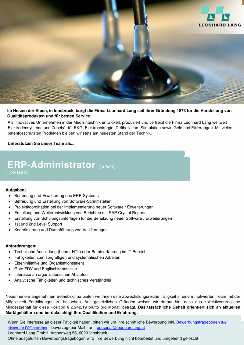 ERP-Administrator (m/w/x)