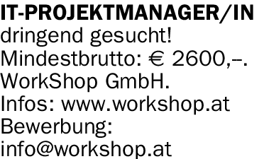 IT-PROJEKTMANAGER/IN 