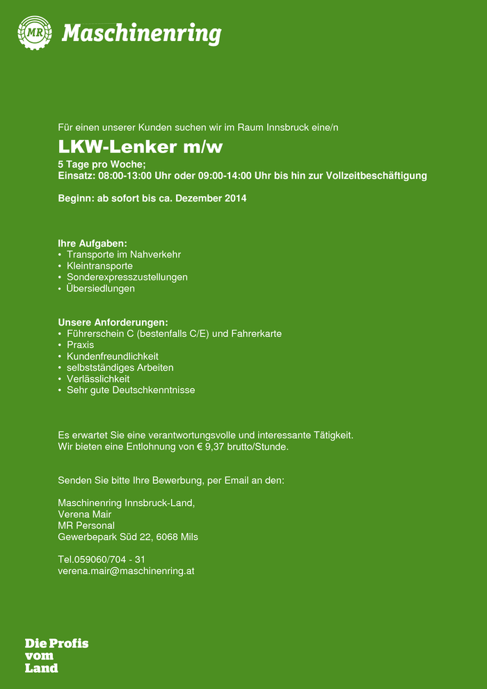 LKW Lenker m/w